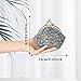 Oyachic Portemonnaie mit Stern Denim Coin Purse Geldbörse mit Clipverschluss Klickverschluss Vintage Spangenportemonnaie Damen Klein Knipsbörse (Blau)