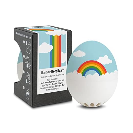 Regenboog PiepEi - zingende eierwekker om mee te koken - eierkoker voor 3 hardheidsgraden - goed humeur cadeau - grappig koken - muziekegtimer - Brainstream