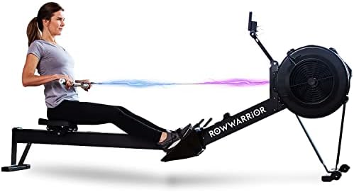 Row Warrior Air Rowing Machine | Foldable Gym-Quality Row Machine | 10-Damper Levels Cardio Machine for Full-Body Workout | Rowing Machine for Home Use with LED-Monitor | Rower Machine for Home Gym