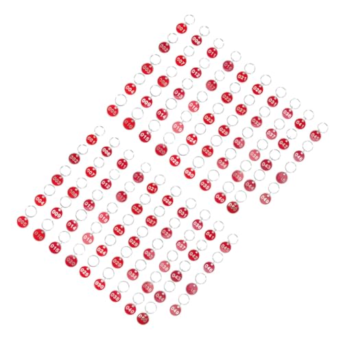 Plaques numérotées et étiquettes d'identification en aluminium rouge Happyyami pour bagages