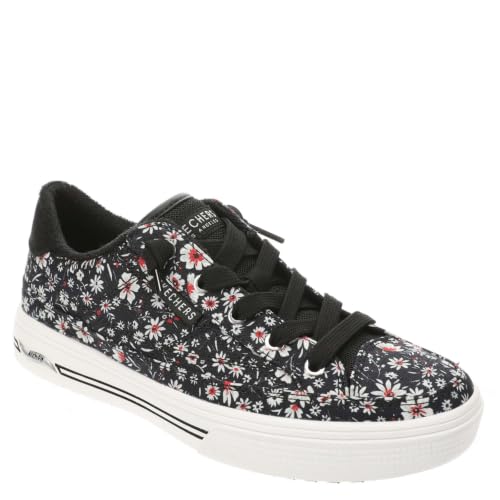 Image of Skechers Street Arch Fit Arcade-Print Powa Women's Oxford, 9.5 B(M) US, Black-White-Floral