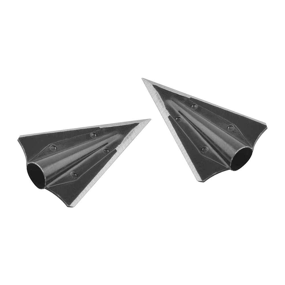 SHARROW 12 PCS 90 Grano Tiro con L'Arco Punte da Caccia Tradizionale Punte di Freccia in Ferro Punte con 2 Lame Punte da Freccia per tiro con L'Arco Testa di Freccia Arco Composto