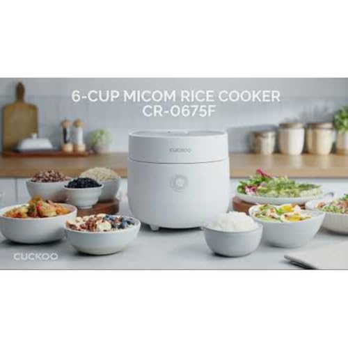 CUCKOO Micom Rice Cooker 3-Cup Uncooked / 6-Cup Cooked with Nonstick Inner Pot, Small Rice Maker with 8 Menu Options, Fuzzy Logic Technology, Auto Clean, Quick Rice Mode, White (CR-0375FW) - Image 3