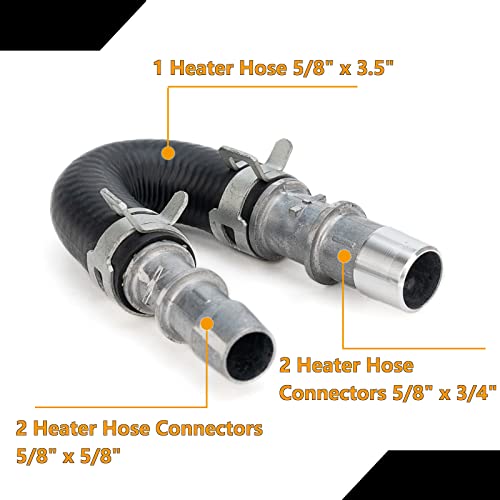 626-001 Upgrade Aluminum Engine Heater Core Bypass Kit With 5/8" 3/4" Hose Compatible With Most Common Heater Hoses #TOP3