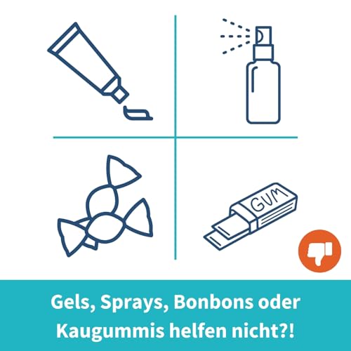 XyliMelts Milde Minze 40 Stück - Hafttabletten gegen nächtliche Mundtrockenheit - befeuchten im Schlaf den Mund 4-8 Stunden - mit Xylitol: dezenter Minzgeschmack - gegen trockenen Mund
