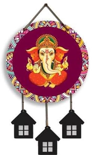 Image of Capio Art Welcome Wooden Wall Hanging Decoration Items for Home Decor | Mdf Art for Living Room & Bedroom | Decorative Item for Office & House | Gifts Modern Wood Hanger - Ganesha Ji