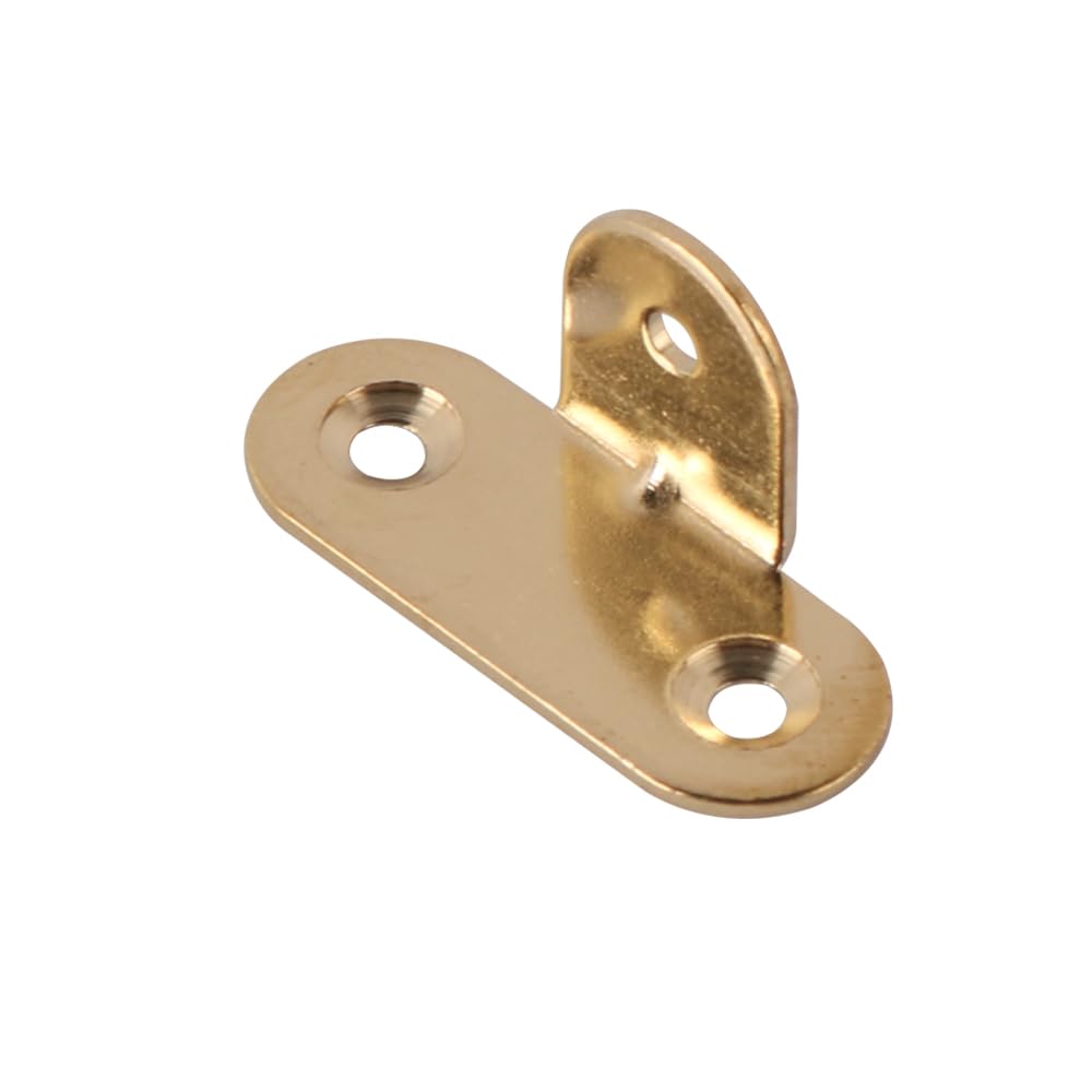 Laroal 8pcs 90 Degree T Shape Brass Corner Brackets Heavy Duty L Shaped Angle Brackets with Screws for Frame Mirror Furniture Connection Reinforcement Cabinets Desks Shelves - Image 2