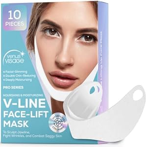 VENUS VISAGE 10 Piece V Line Lifting Mask – Invisible Face Strap, Chin Up Mask, Face Lifting Belt Neck Tape lift for jawline firming and Tightening Contour