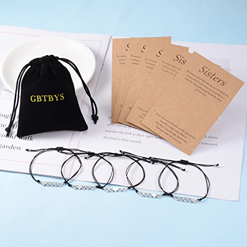 2/3/4/5 Pcs Sisters Best Friends Bracelet Friendship BFF Bestie Matching Heart Long Distance Bracelets Birthday Valentines Day Gifts for Women4