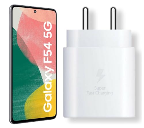 Image of 25W C-Type Super Fast Adapter Compatible with Samsung Galaxy F54 5g Super Fast Charger Adapter for S24 /S23 /S23 fe /S22 /S21 /21 fe /S20 /M14 /M33 /M13 /M35 /M05 /A14, A15 /S24 fe /A16 5g, White