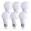 Bioluz LED 60 Watt LED Light Bulbs 2700K Warm White 9 Watts = 60W Non-Dimmable A19 LED Light Bulbs 6 Pack