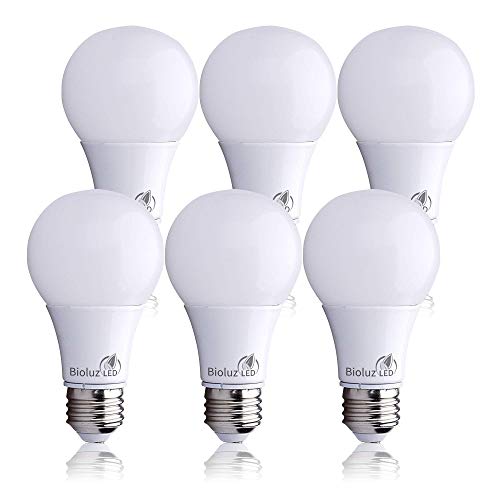 Bioluz LED 40W LED Light Bulb A19 2700K Warm White Standard E26 Base Indoor Outdoor Home Decor Energy Efficient Long-Lasting Replacement Lightbulb. OK in Cold Temp and Flicker Free Non-Dimmable 6 Pack by Bioluz LED - Used condition - US$9.52