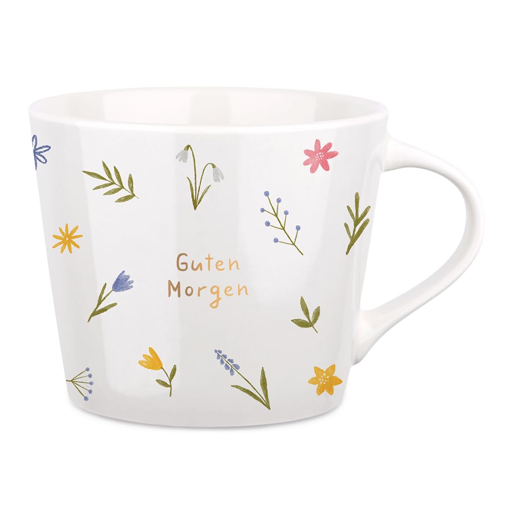 Grafik-Werkstatt Coffee Mug with 100% Real Gold | Porcelain Mug | 420 ml | Guten Morgen