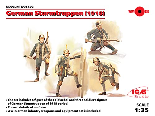 Kit de Figura de Plástico German Sturmtruppen (1918) Escala 1:35 miniatura 2