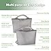 Haakaa Silicone Microwave Steamer & Steriliser Bag, 70oz/2000ml Large Capacity Reusable Steaming Bags for Baby Bottles, Breast Pump, Accessories, Pacifiers,Teethers, Great for Home&On The Go,Grey/2PCS