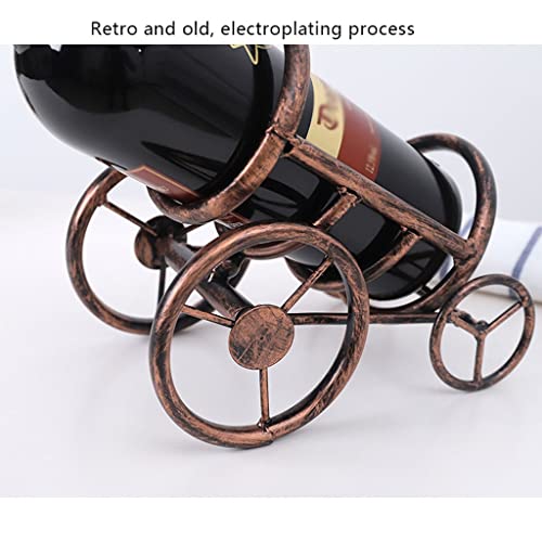 Soporte para botellas de vino de hierro macizo retro creativo miniatura 5