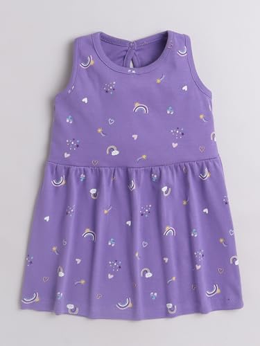 Image of EIO Baby Girls Cotton Mini Length Frock Dress Combo Pack (9 Months-12 Months, Sleevless Frock Set 3)Multicolor