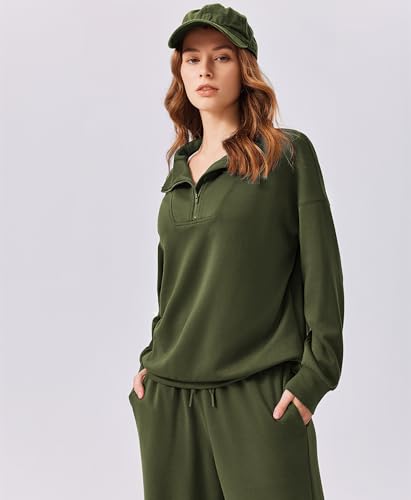 Image of PINSPARK 2 Piece Sets for Women 2026 Fall Outfits Sweatsuit Oversized Sweatshirt Wide Leg Sweatpants Matching Set Tracksuit