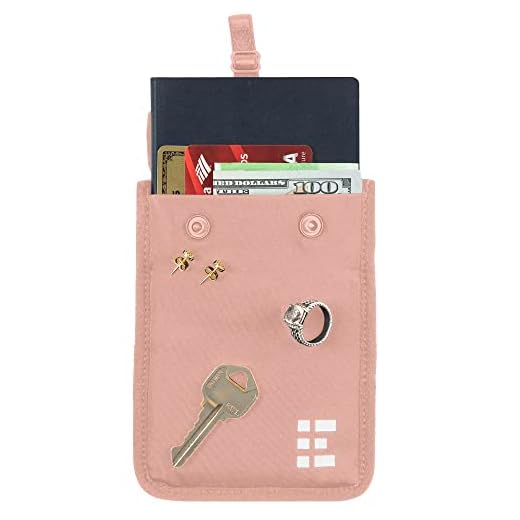 Zero Grid Hidden Bra Wallet - Travel Pouch & Secret Pocket for Passport, Money & Valuables - Undercover Bra Stash Fits All Bra Sizes