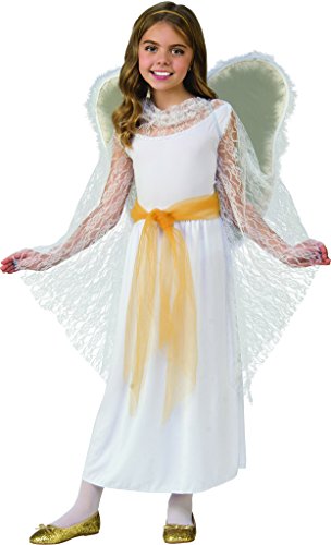 Disfraz infantil de ángel con encaje talla pequeña