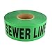 Swanson BTND3100GBSL4 3-Inch by 1000-Feet 4-MIL Non-Detectable Tape with Caution Buried Sewer Line Below Green/Black Print