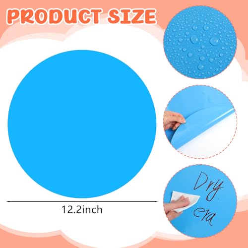 Image of Lounsweer 10 Pcs Black Commercial Furniture Stacking Stools for Classroom 24 Pcs 12 inch Colorful Dry Erase Dots Circles Portable Nesting Office Stools Removable Stickers Spots Wall Decals