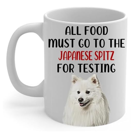 Snowy Japanese Spitz Mom Coffee Mug White 11Oz Funny Ceramic Cup Gifts For Women Pet Peeking Portrait Humorous Kitchen Quote Gifts for Japanese Spitz Dog Lovers