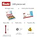 Goobi 180 Piece Magnetic Building Sticks Blocks Tiles Toy Magnet 3D Construction Set STEM Educational Toys for 3 4 5 6 7 8 Year Old Kids Boys Girls Adults with Storage Box and Instruction Guide