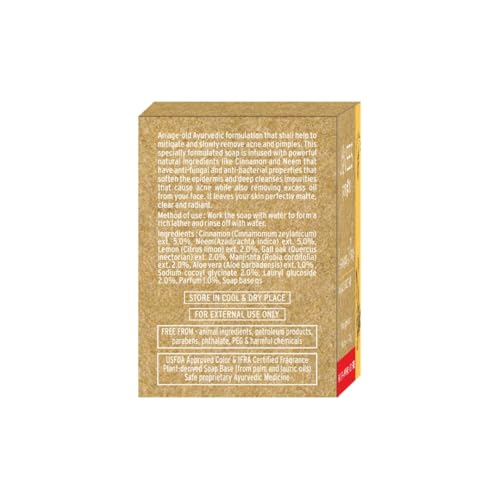 Image of Jovees Herbal Cinnamon & Neem Face Bar 300g - Pimple & Acne Removal Soap for Oily, Acne-Prone Skin, Controls Breakouts, Reduces Excess Oil, Deep Cleansing | Herbal Antibacterial Soap for Men & Women (Set of 4)