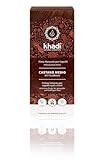 khadi MEDIUM BROWN tinte vegetal, coloración para el cabello de castaño canela vivo y cálido a castaño medio fuerte y profundo, color natural 100% vegetales, natural y vegano, cosmética