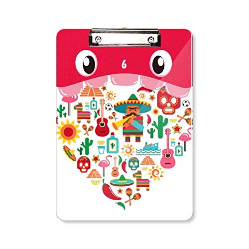 Porte-bloc avec bouche de flamant rose mexicain au design Sombrero Suger A4