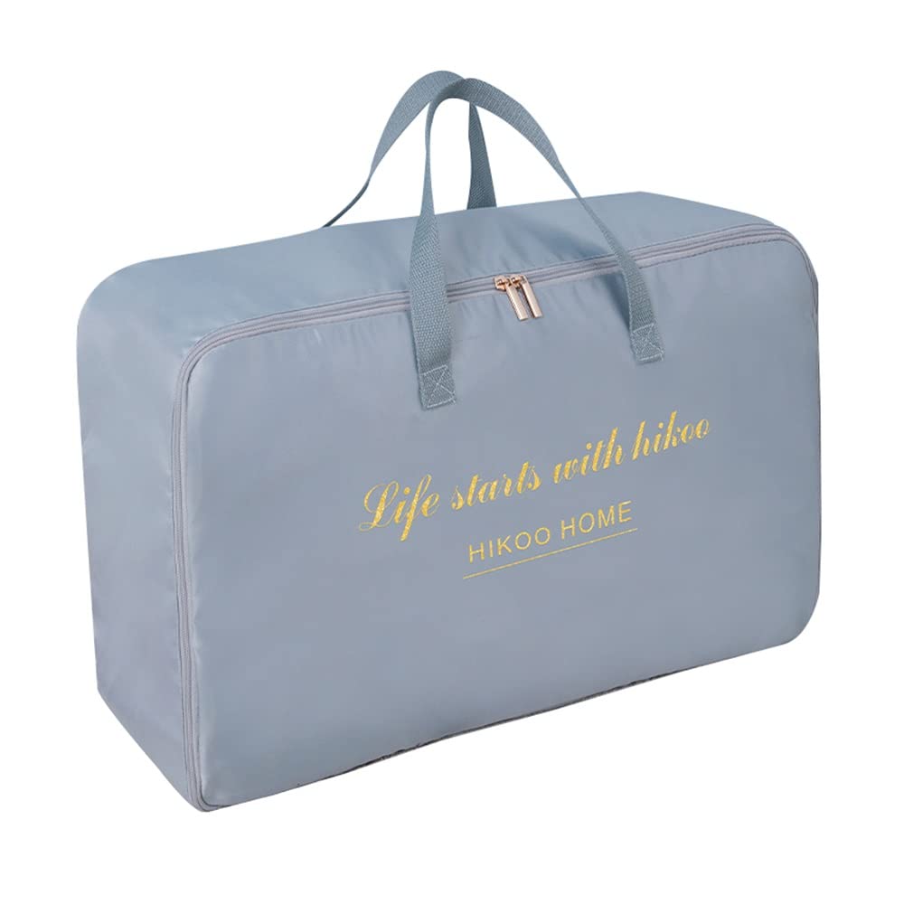 ETRGFTHU Quilt Storage Bag Household Wardrobe Organizer Under-bed Sundries Storage Moving Travel Bags Moisture and Dustproof(Blue,58cm*38cm*20cm)
