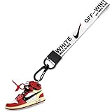 1:6 Realistico 3D Mini Sneakers Portachiavi Stile Bianco Sporco Jordan Keychain.