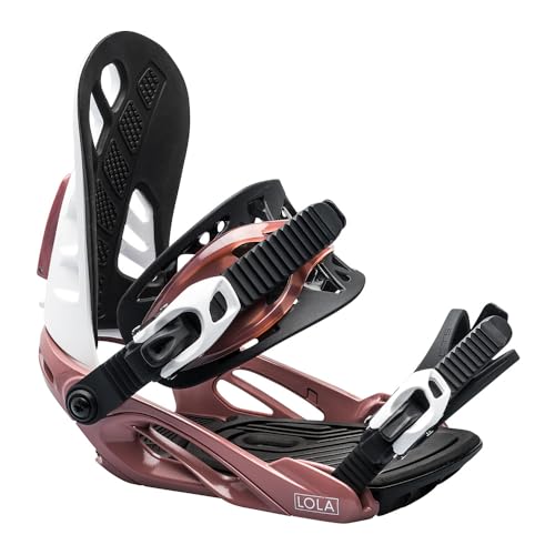 Roxy Lola Womens Snowboard Bindings, M/L, White/Pink