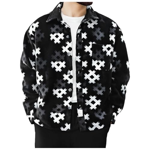 Chaqueta de pana de hombre para media temporada con cuello alto tipo abrigo sahariana