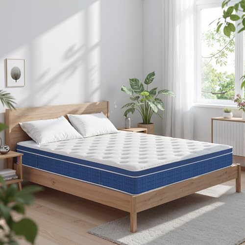 Twin Mattress 12 Inch, Twin Memory Foam Mattresses, Hybrid Matress, Pocket Coil Innerspring, Breathable Fabric, Strong Edge Support - Medium Firm for Pressure Relief and Motion Isolation