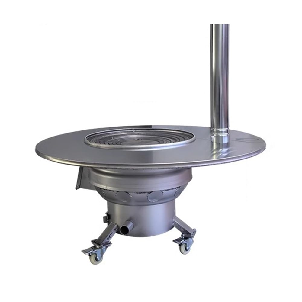 Stove heater, camping wood stove Household Wood Stove Rural Movable Pulley Floor Pot Heating with Tabletop fire pits(Medium)