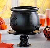 Black Witch's Cauldron 3-Gallon Drink Dispenser w/Spigot Halloween Party Accessory