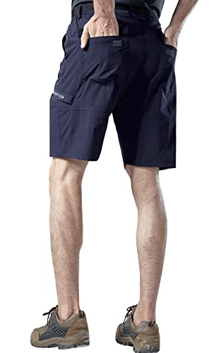 Mr.stream Men's Hiking Relaxed Fit Golf Lounge Quick Drying Fishing Nylon Casual Shorts 3202 Blue S #TOP4