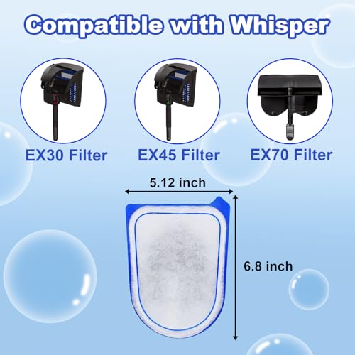 Image of 16 Pack Carbon Filter Cartridges Compatible with Tetra Whisper EX30 /EX45 /EX70 Filters, Replacement Filter Cartridges