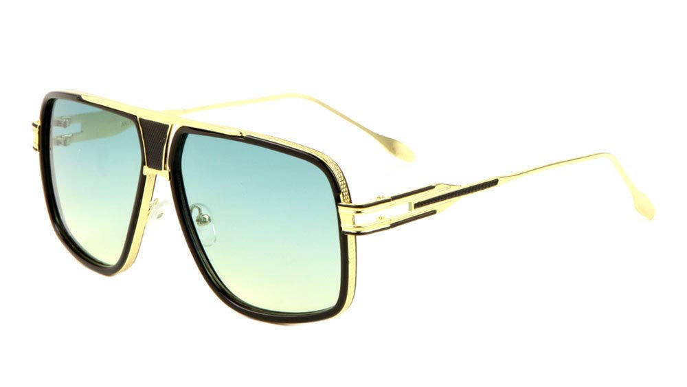 Gazelle Tycoon Aviator Sunglasses w/Multicolor Lenses