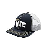 Miller Lite Basic Beer Snap Back Trucker Cap - Officially Licensed Stitched Logo Mesh Back Hat...