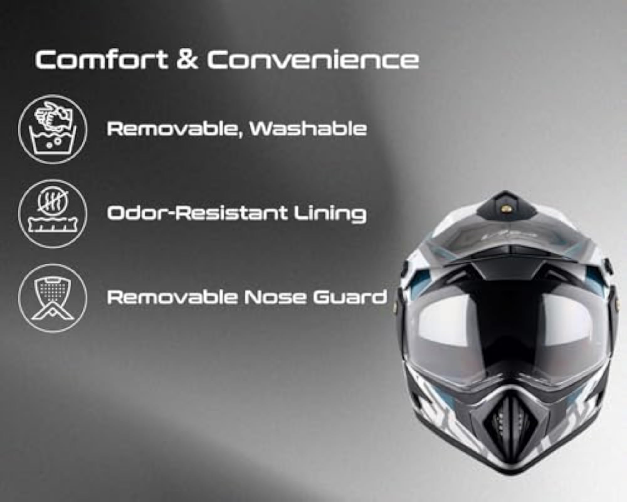 Off Road Full Face Riding Helmet with Aerodynamic Build
