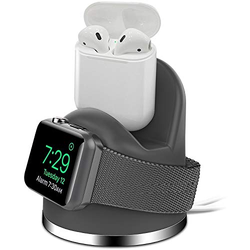 OLEBR Charging Stand Compatible with iWatch 4, Airpod iPhone X/8/8Plus/7/7Plus/6s/6s Plus Dock, 2 in...