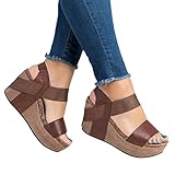 Women's Wedge Sandals Summer Cutout Peep Toe Wedge Sandals for Women Summer,Womens Roman Platform...