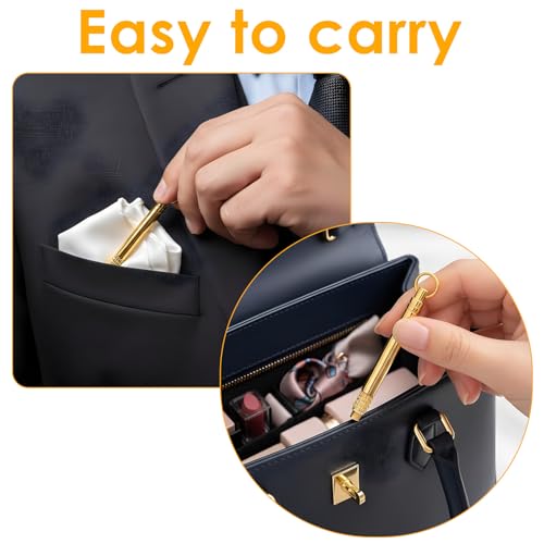 4 PCS Ear Pick Portable Ear Scraper Attached Key Ring Earwax Cleaning Tools Folding Type Copper Ear-Spoon