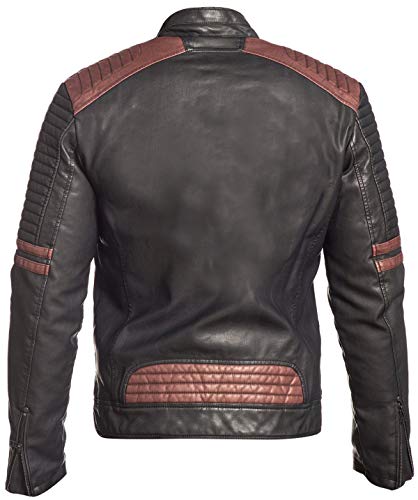 Image of Black Leather Jacket Men - Black Real Lambskin Mens Motorcycle Jacket