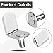 Oimyalsi 24 Pack Shelf Pegs, 5mm L-Shaped Metal Shelf Pins with White Plastic Caps, Rust-Resistant, Ideal for Cabinets, Bookshelves, Kitchen, Closet Shelves