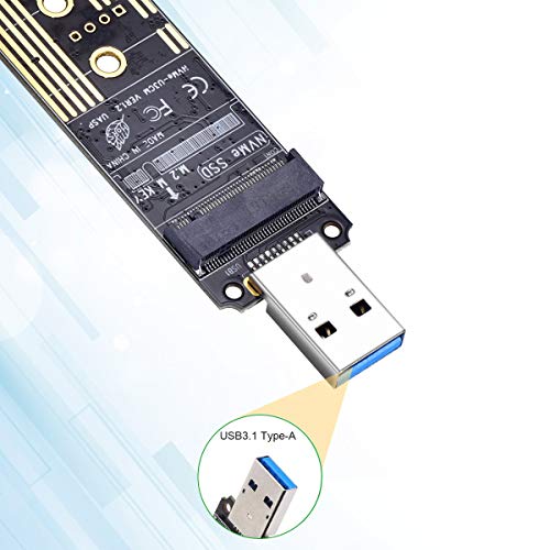 image for KBR M.2 NVME USB 3.1 Adapter, M-Key M.2 NVME to USB Card Reader USB 3.