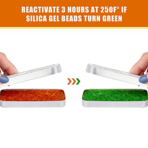 6 Pack 40 Gram Indicating Silica Gel Desiccant Canister Dehumidifier Orange Indicating Desiccant Reusable Moisture Absorber Bag For Car Closet Cabinet Bag Storage Box (6 Boxes) #TOP2